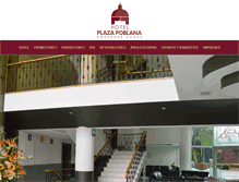 Tablet Screenshot of hotelplazapoblana.com